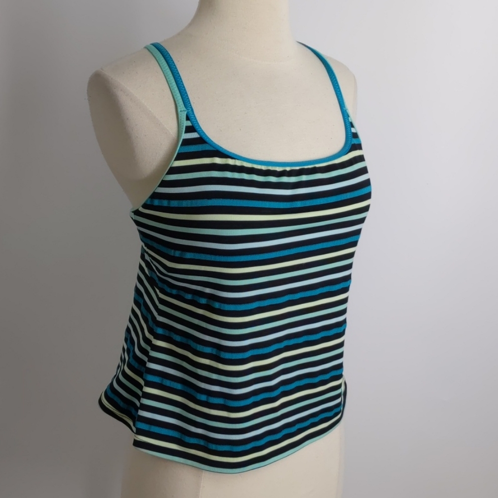 South Point striped tankini-sz 14